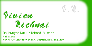 vivien michnai business card